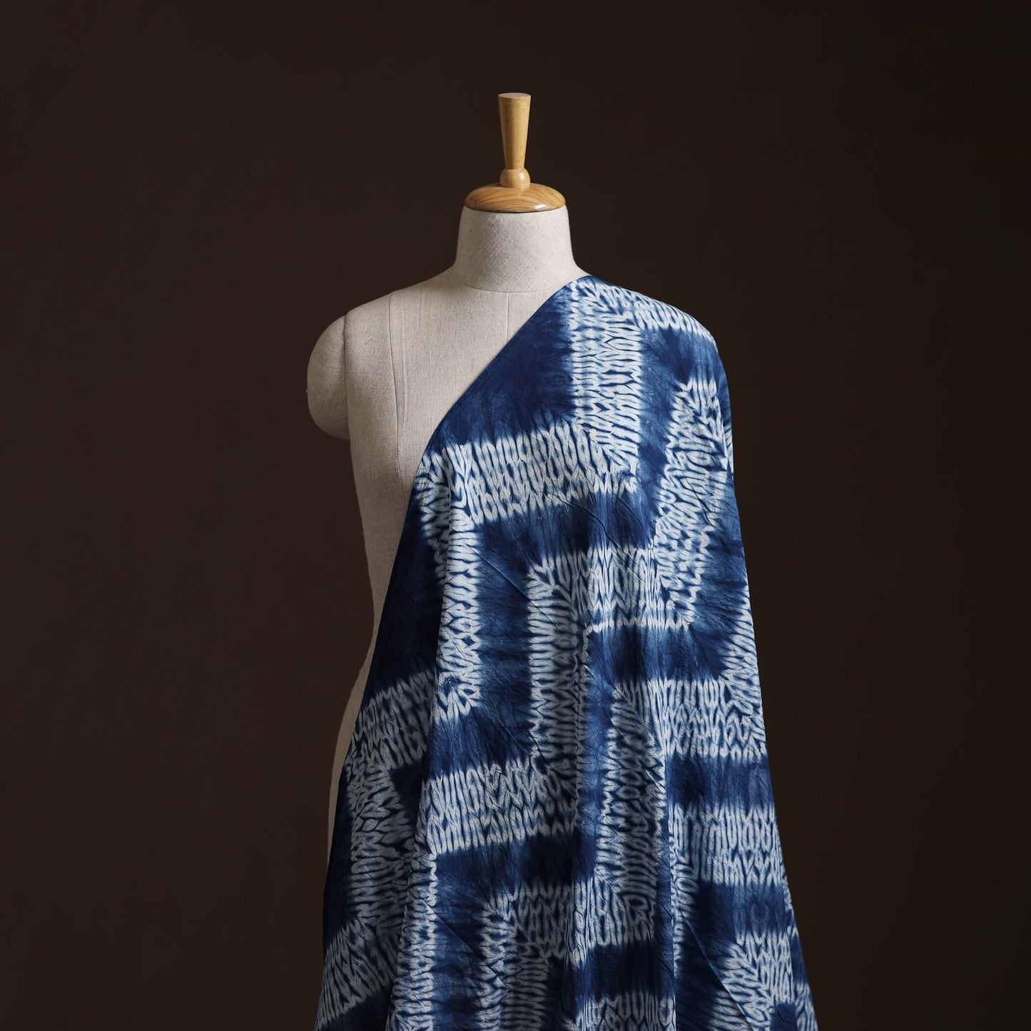 Blue - Shibori Tie-Dye Pure Cotton Fabric 12