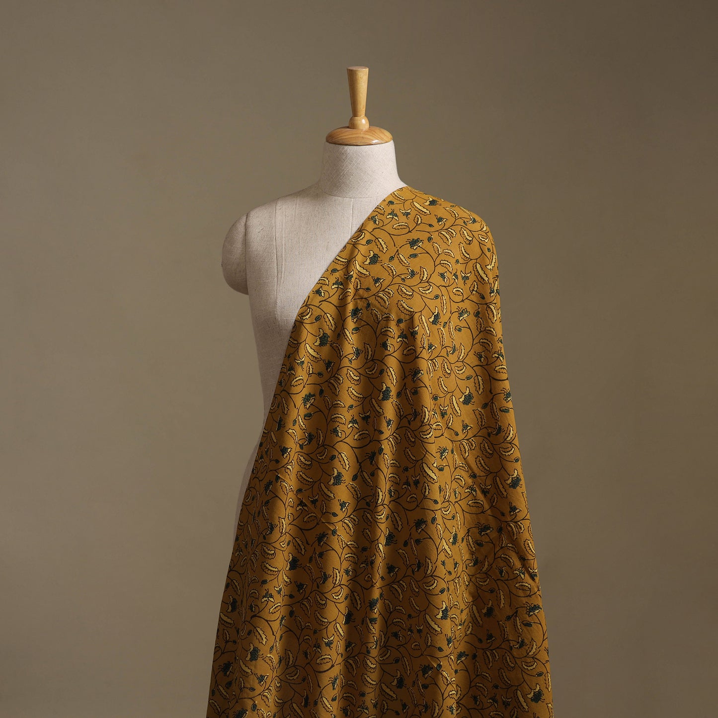 Yellow - Ajrakh Hand Block Print Natural Dyed Cotton Fabric 21