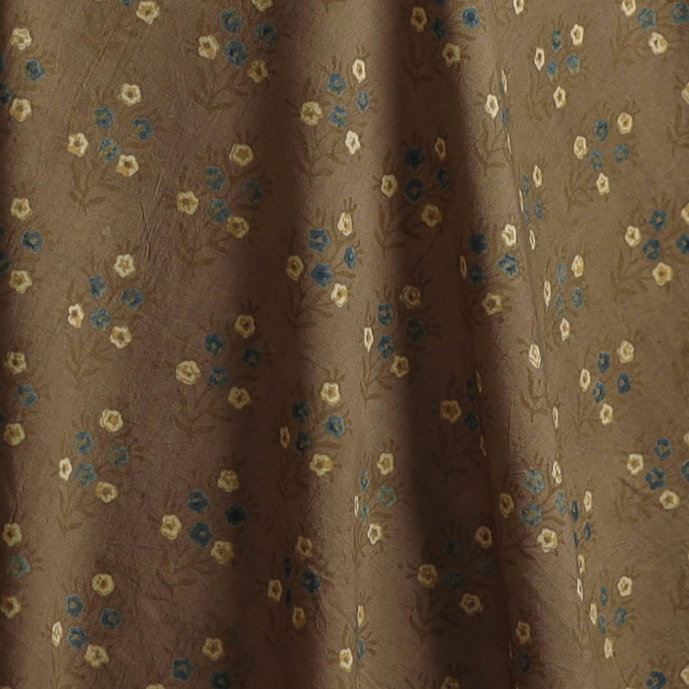 Brown - Kutch Hand Block Ajrakh Print Natural Dyed Cotton Fabric 45