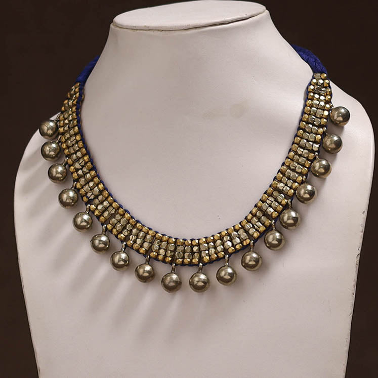 Tribal Odisha Dokra Threadwork Handmade Choker Necklace 23