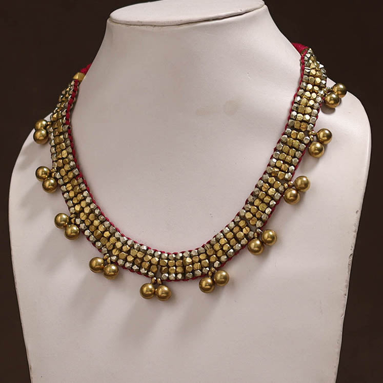 Tribal Odisha Dokra Threadwork Handmade Choker Necklace 41