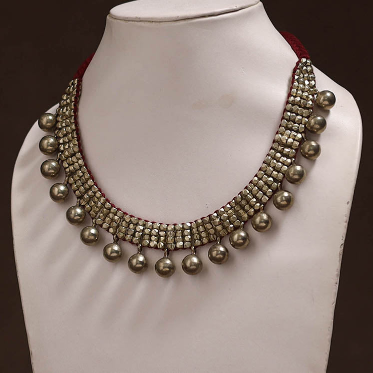 Tribal Odisha Dokra Threadwork Handmade Choker Necklace 45