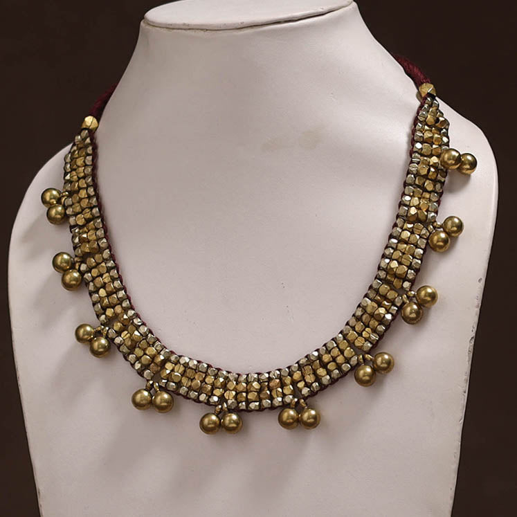 Tribal Odisha Dokra Threadwork Handmade Choker Necklace 49