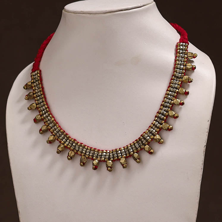 Tribal Odisha Dokra Threadwork Handmade Choker Necklace 61