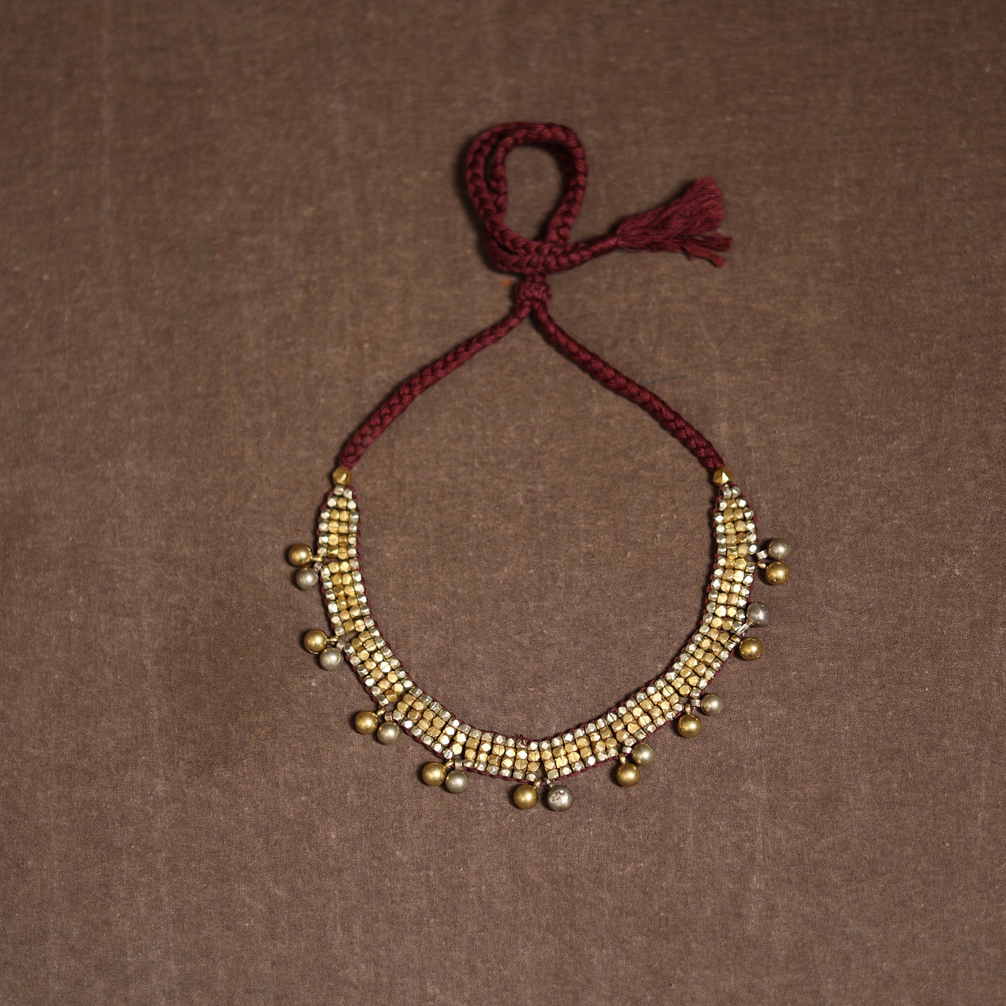 Tribal Odisha Dokra Threadwork Handmade Choker Necklace 47