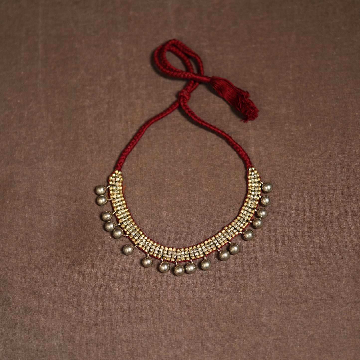 Tribal Odisha Dokra Threadwork Handmade Choker Necklace 34