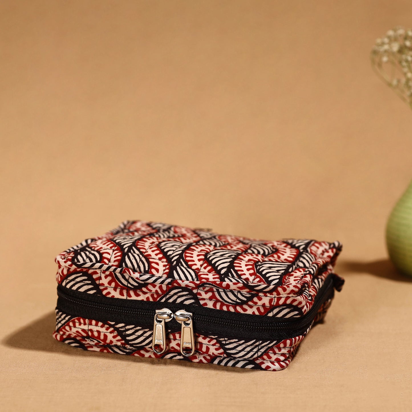 Multicolor Handmade 4 Pockets Cotton Jewelry Bag