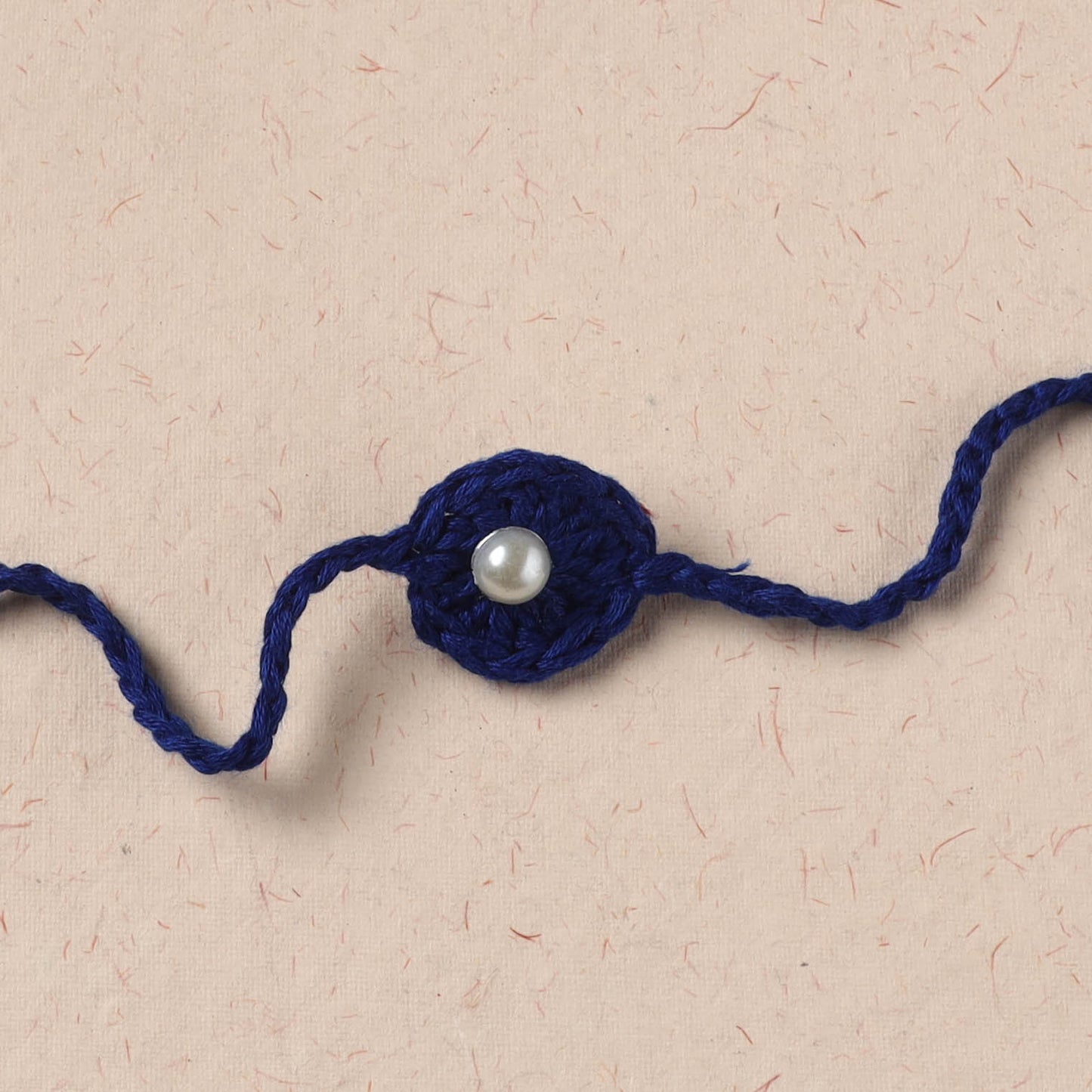 Flower - Handmade Crochet Pearl Work Rakhi 13