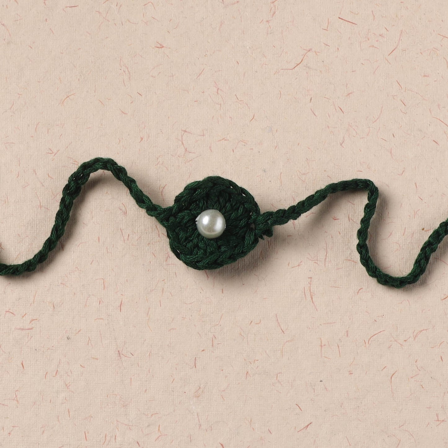 Flower - Handmade Crochet Pearl Work Rakhi 14