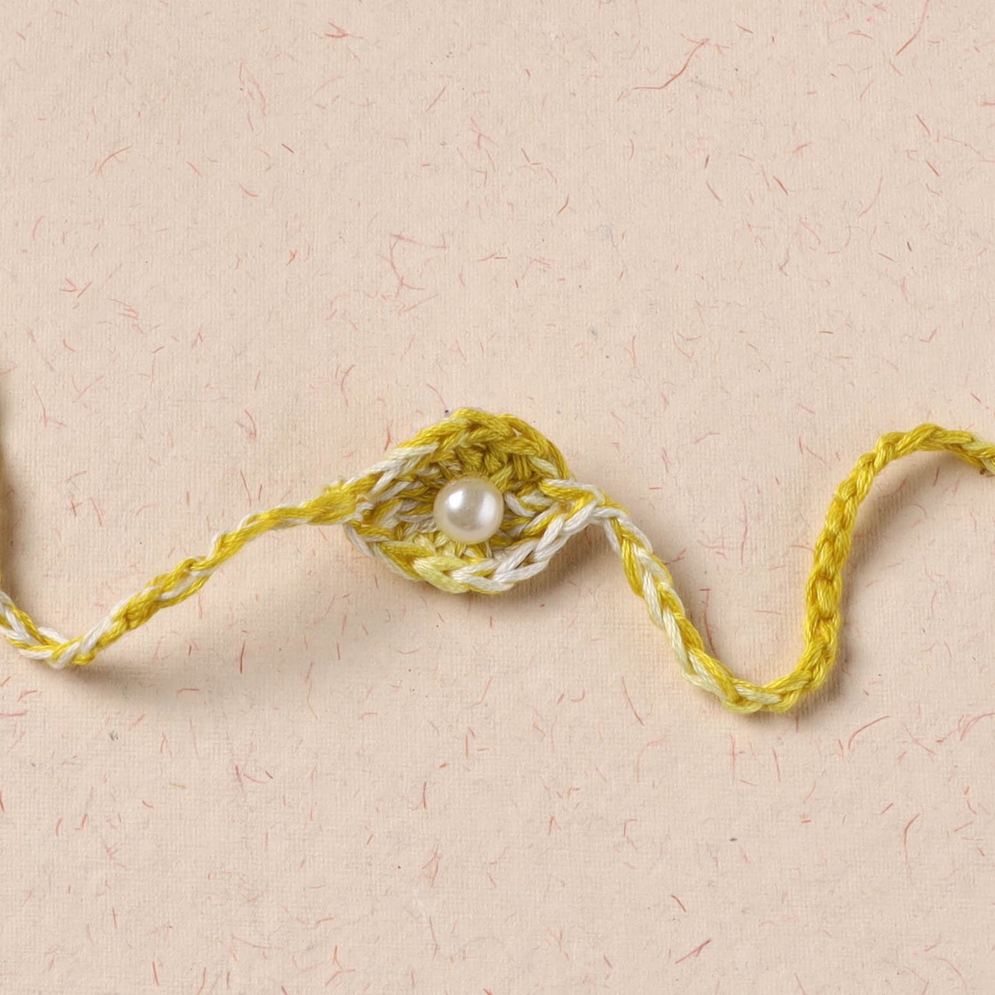 Handmade Crochet Pearl Work Rakhi 20