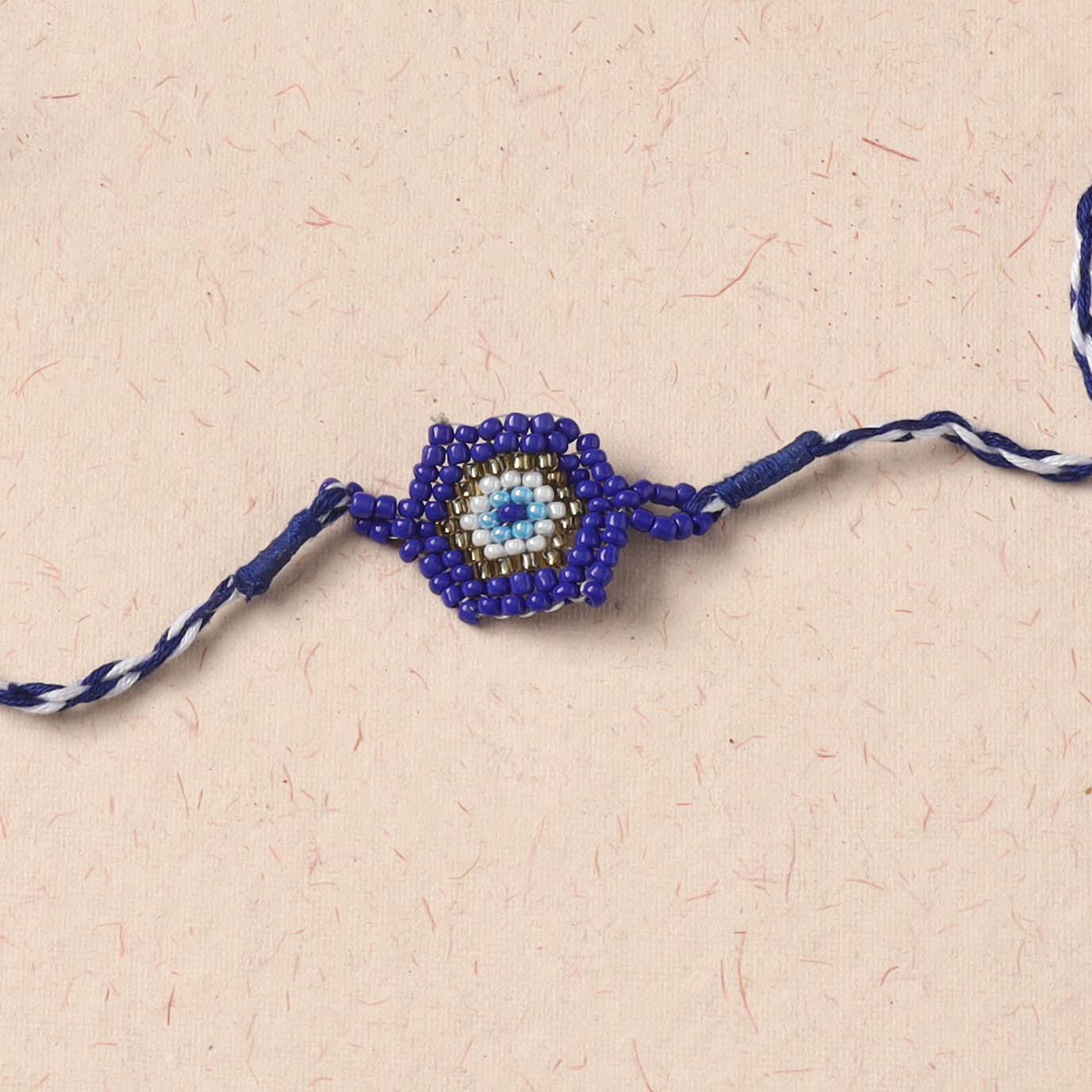 Flower - Handmade Bead Work Evil Eye Rakhi 10