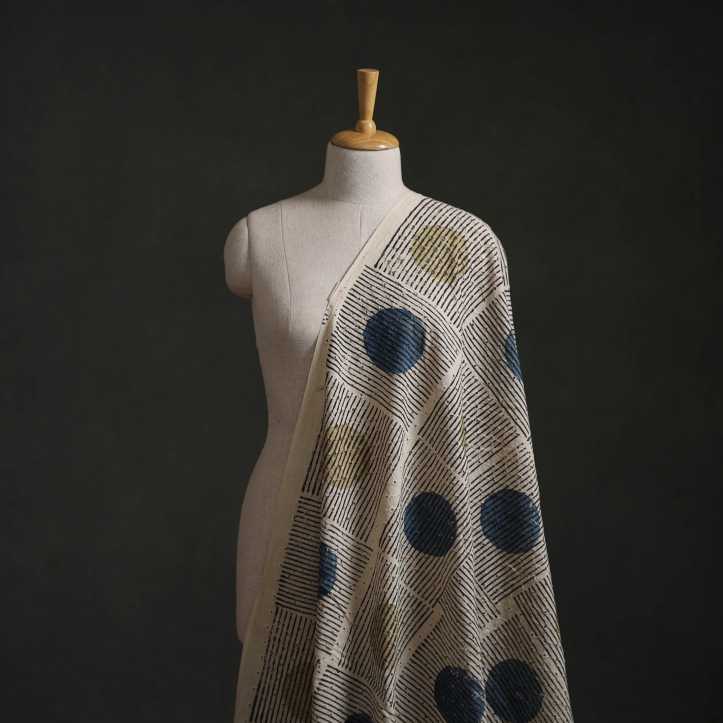 Hakoba Hand Block Ajrakh Print Natural Dyed Cotton Fabric 25