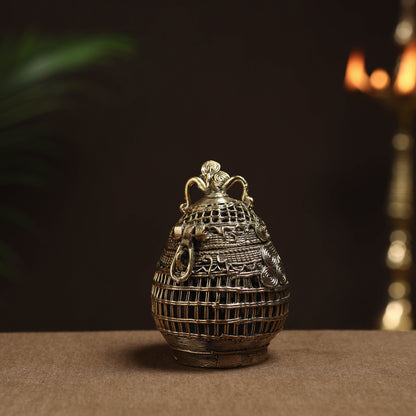 Tribal Odisha Dokra Handmade Coconut Jewelery Box
