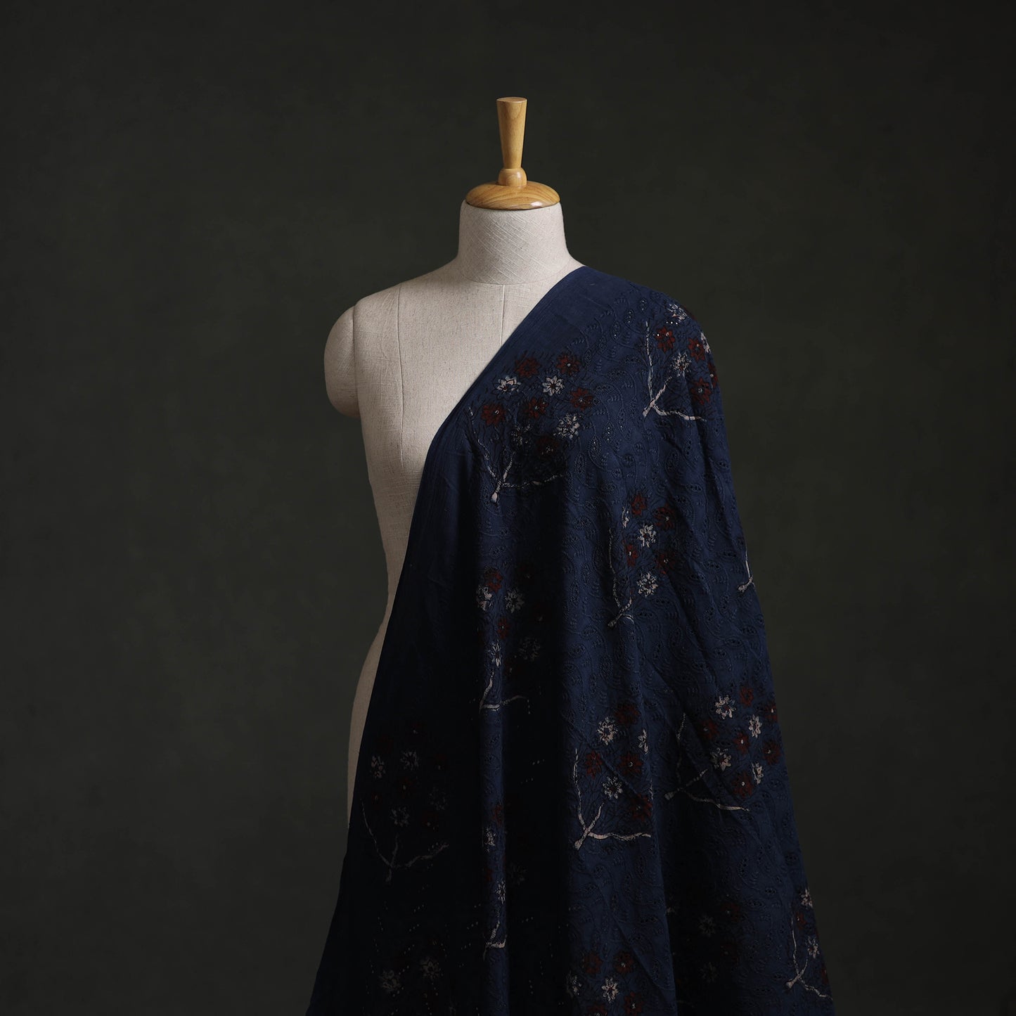 Hakoba Hand Block Ajrakh Print Natural Dyed Cotton Fabric 62