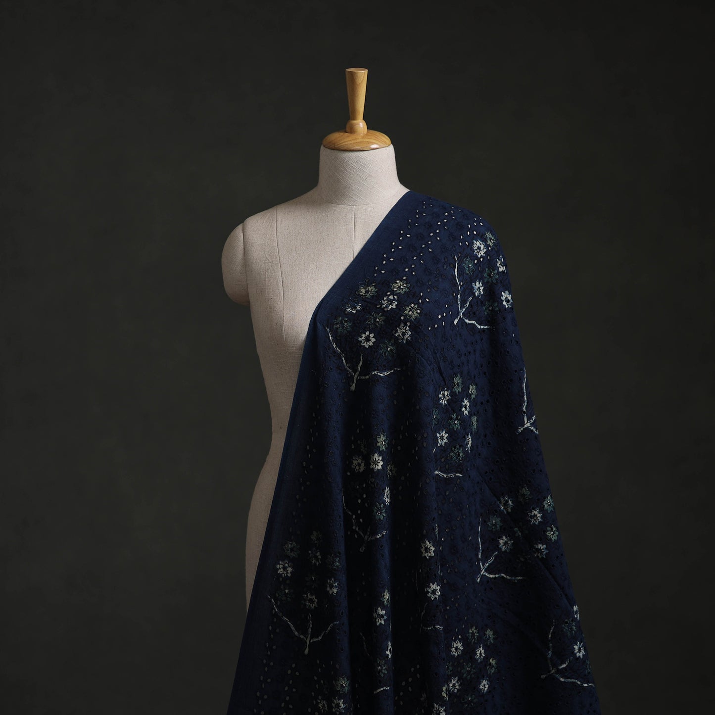Hakoba Hand Block Ajrakh Print Natural Dyed Cotton Fabric 97