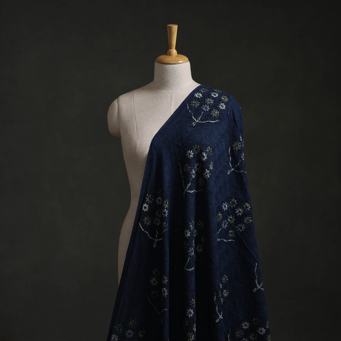 Hakoba Hand Block Ajrakh Print Natural Dyed Cotton Fabric 98