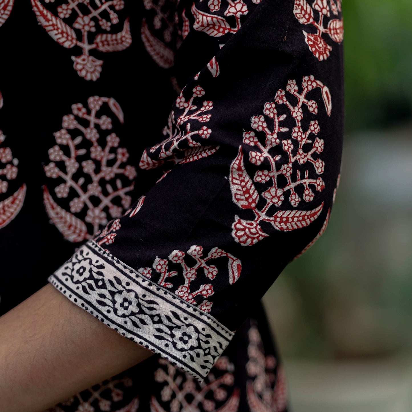 Buy Block Print Cotton A-Line Bagh Kurta Online