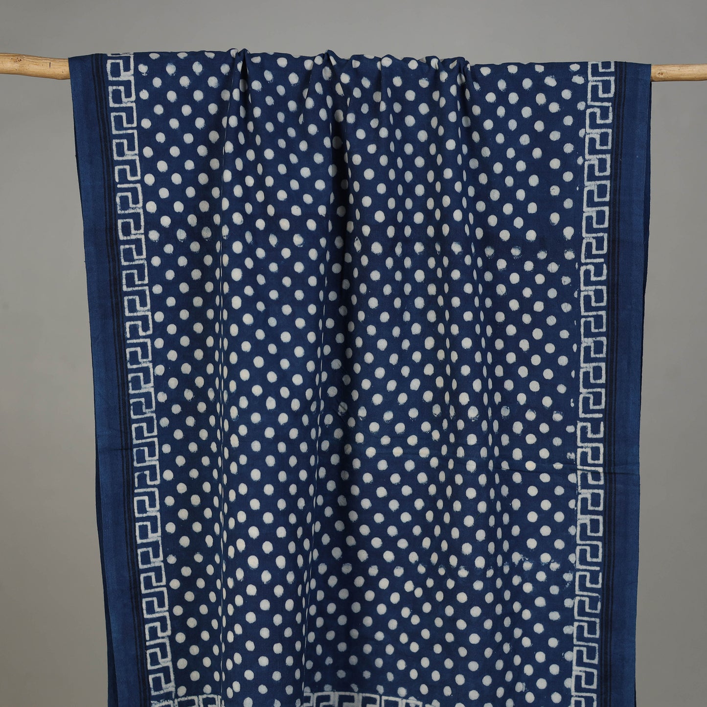 Blue - Pipad Hand Block Print Natural Dyed Pure Handloom Cotton Towel 04