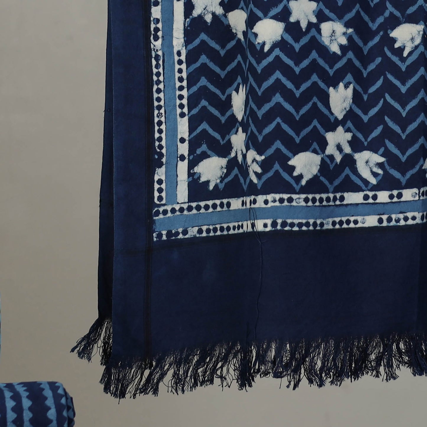 Blue - Pipad Hand Block Print Natural Dyed Pure Handloom Cotton Towel 10