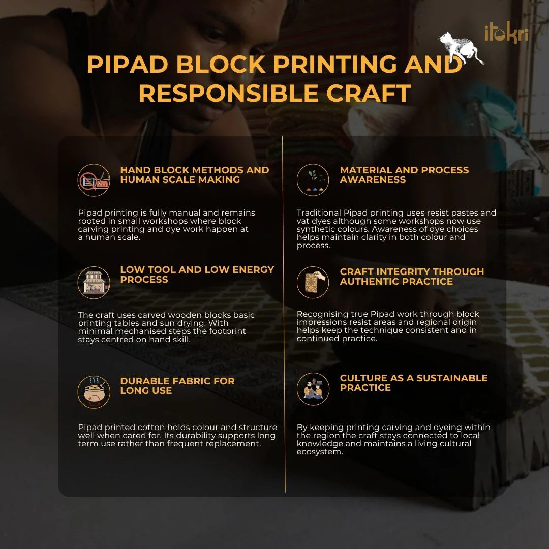 Pipad Hand Block Print Natural Dyed Pure Handloom Cotton Towel 08