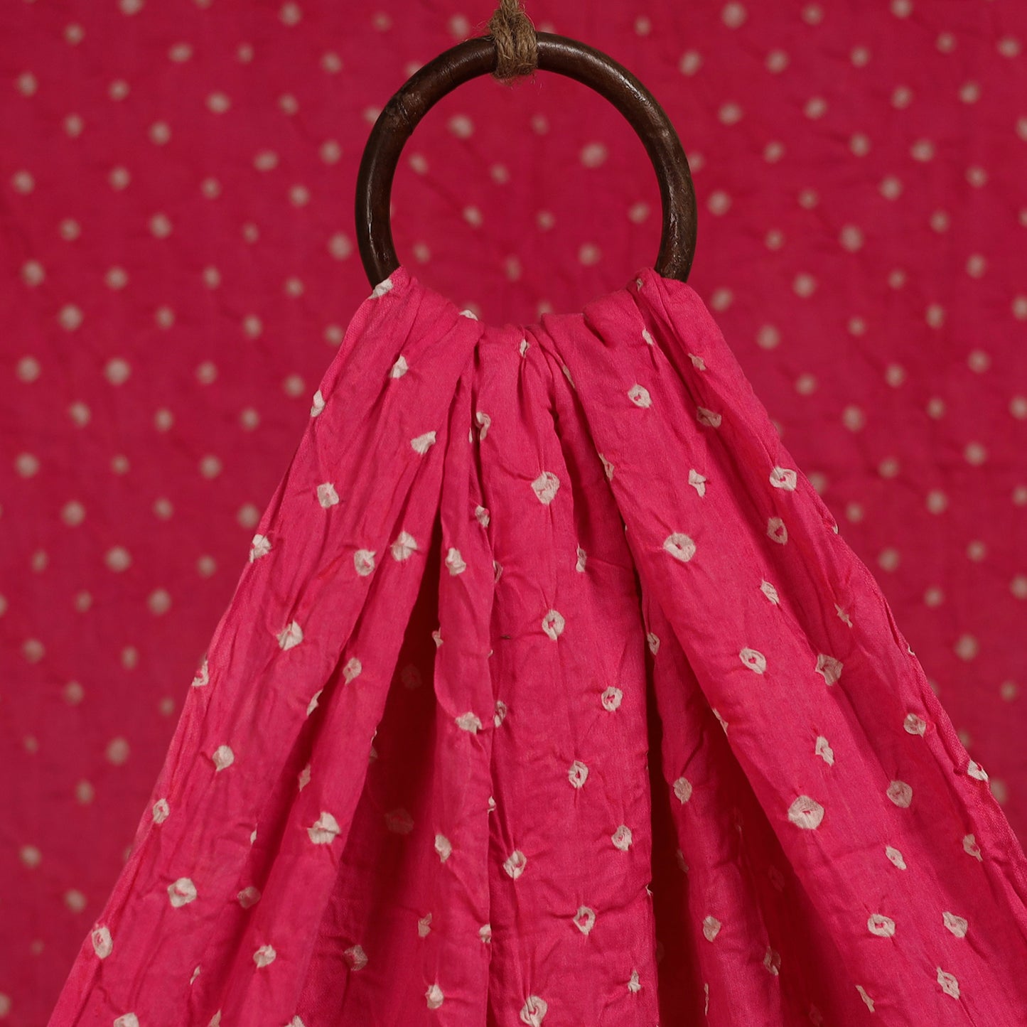 Pink - Kutch Tie-Dye Cotton Bandhani Fabric 05