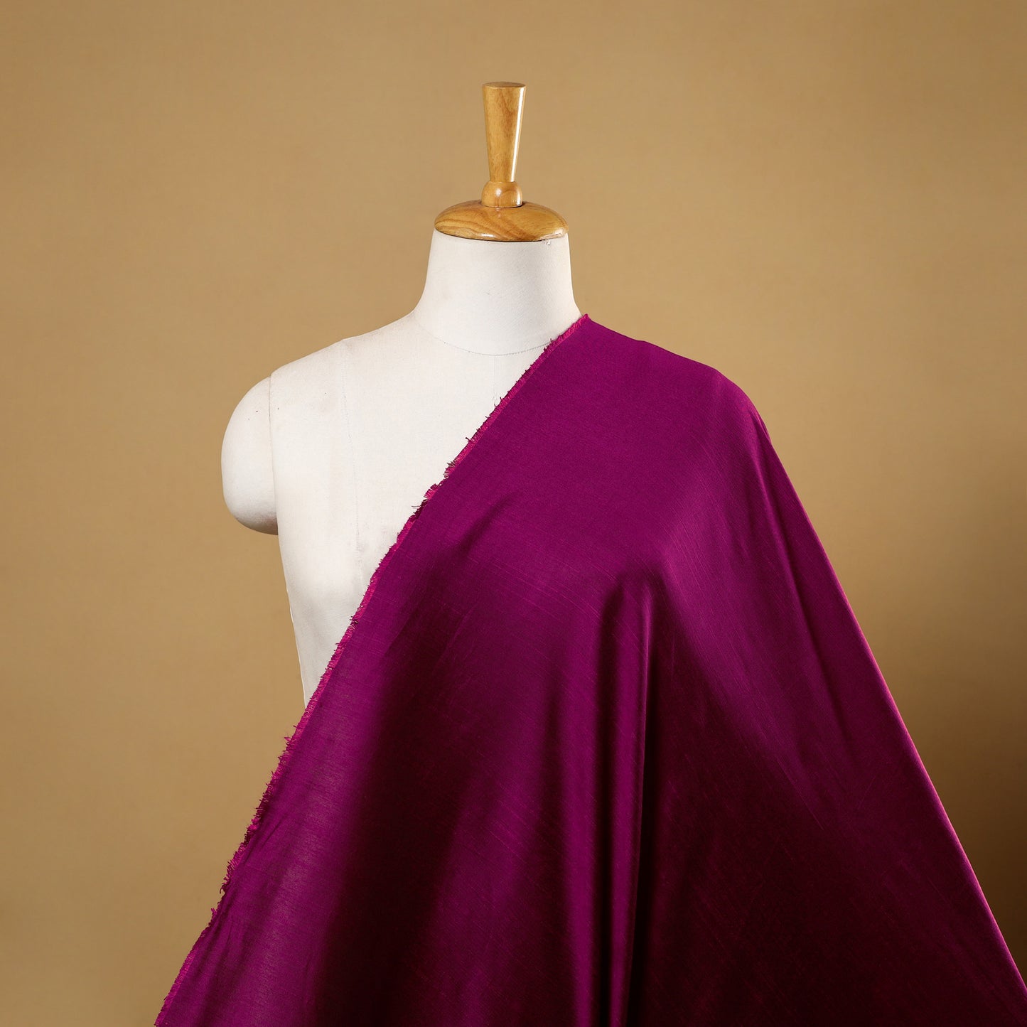 Pink Plain Slub Silk Fabric