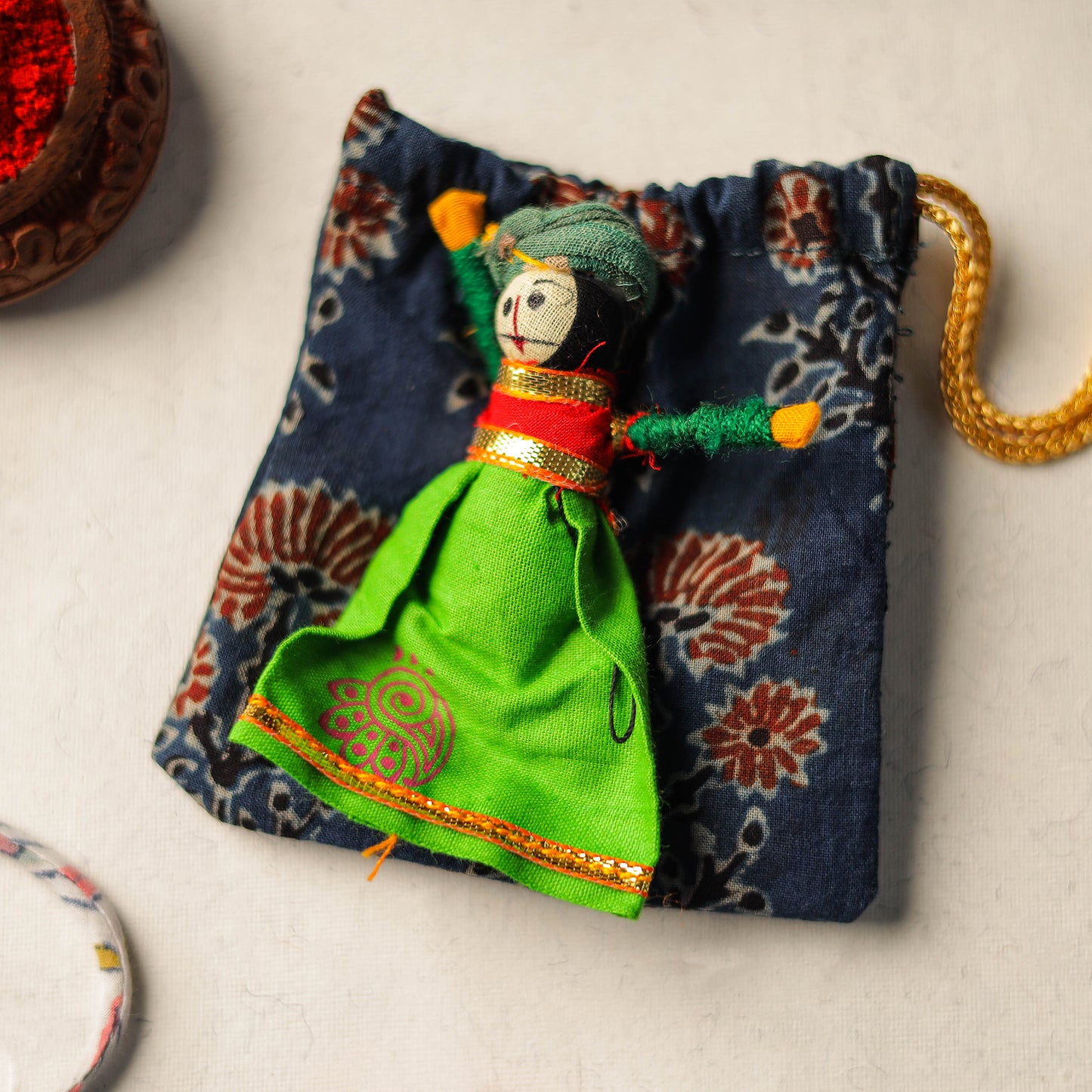 Handcrafted Embroidery Fabart Rakhi 08