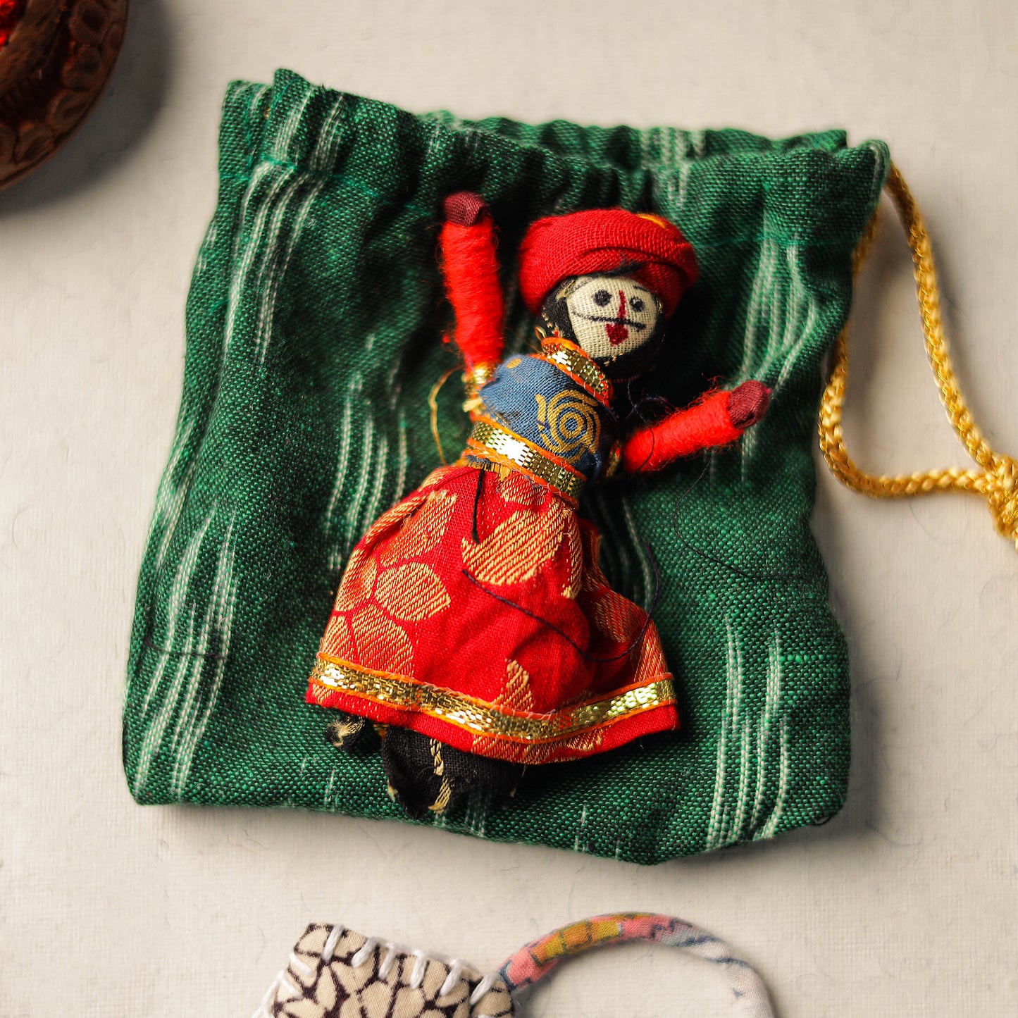 Handcrafted Embroidery Fabart Rakhi 16