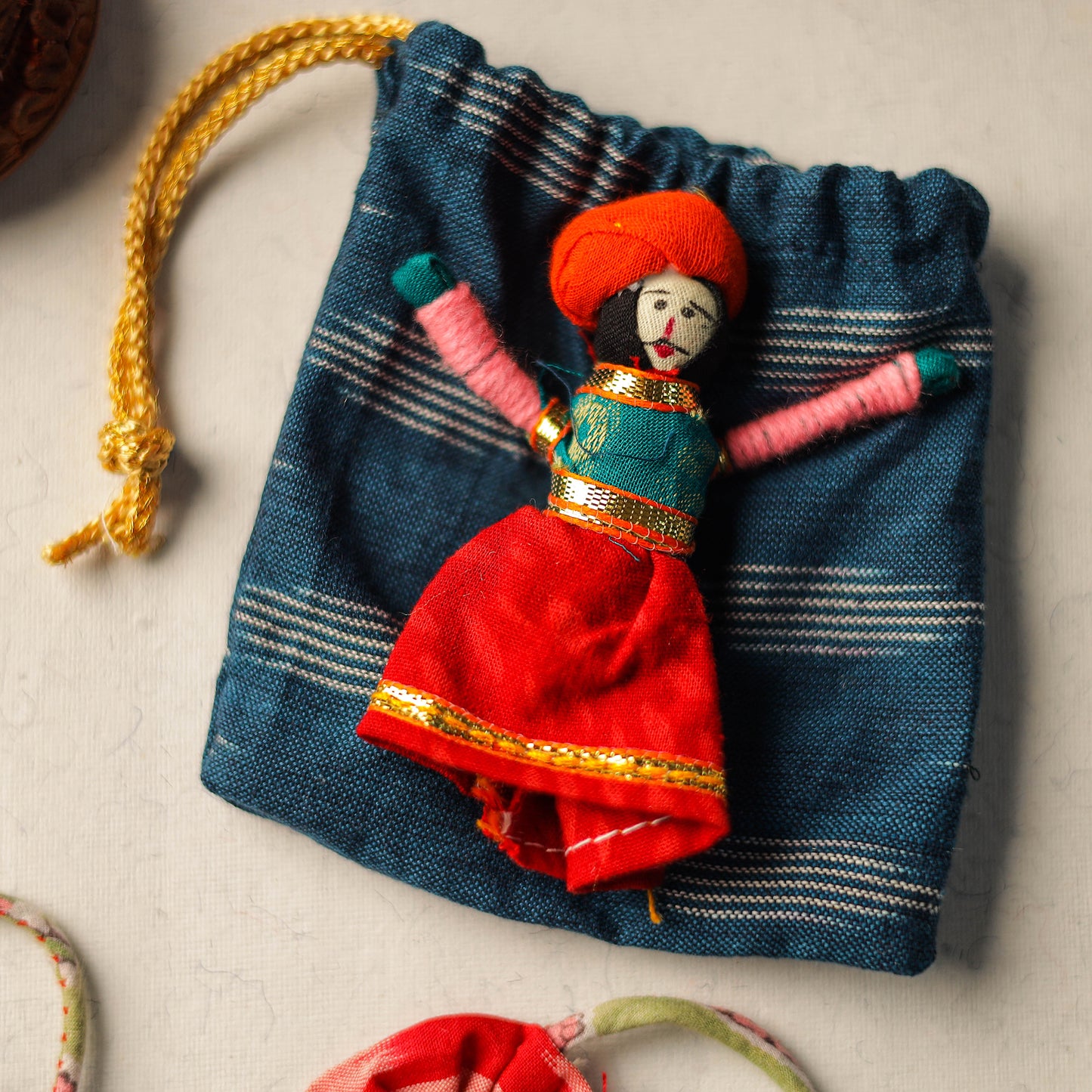 Handcrafted Flower Fabart Rakhi 28