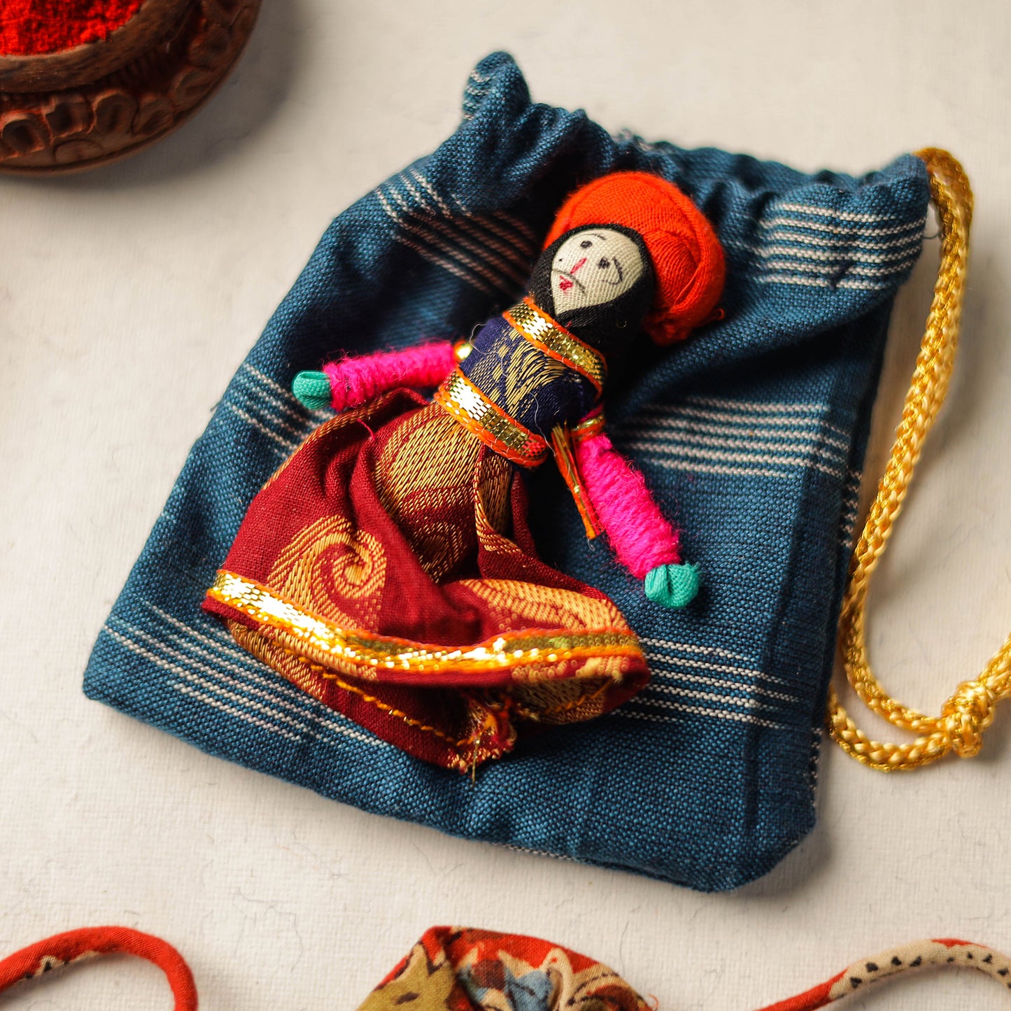 Handcrafted Flower Fabart Rakhi 57