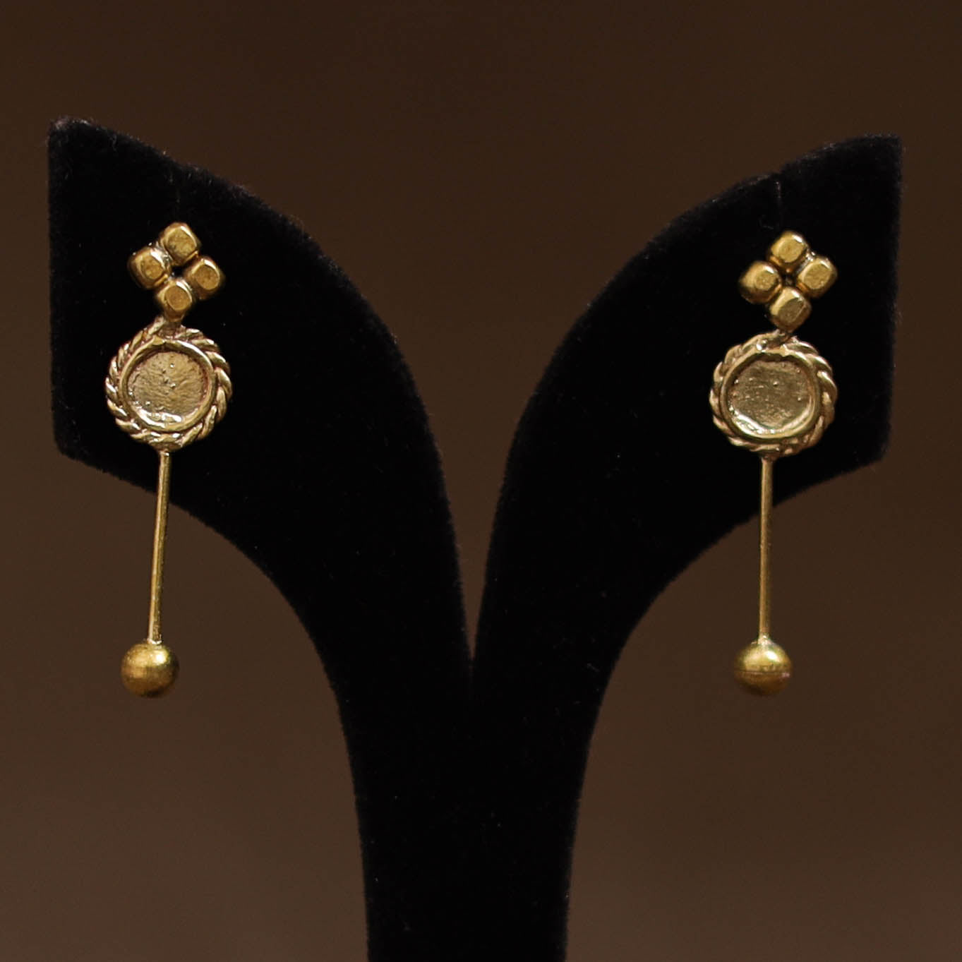 Miharu Tribal Dokra Brass Earrings 14