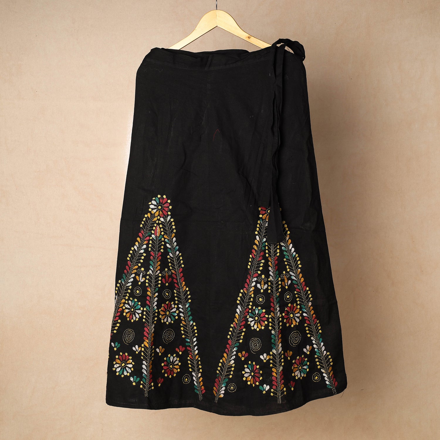 kantha embroidery skirt