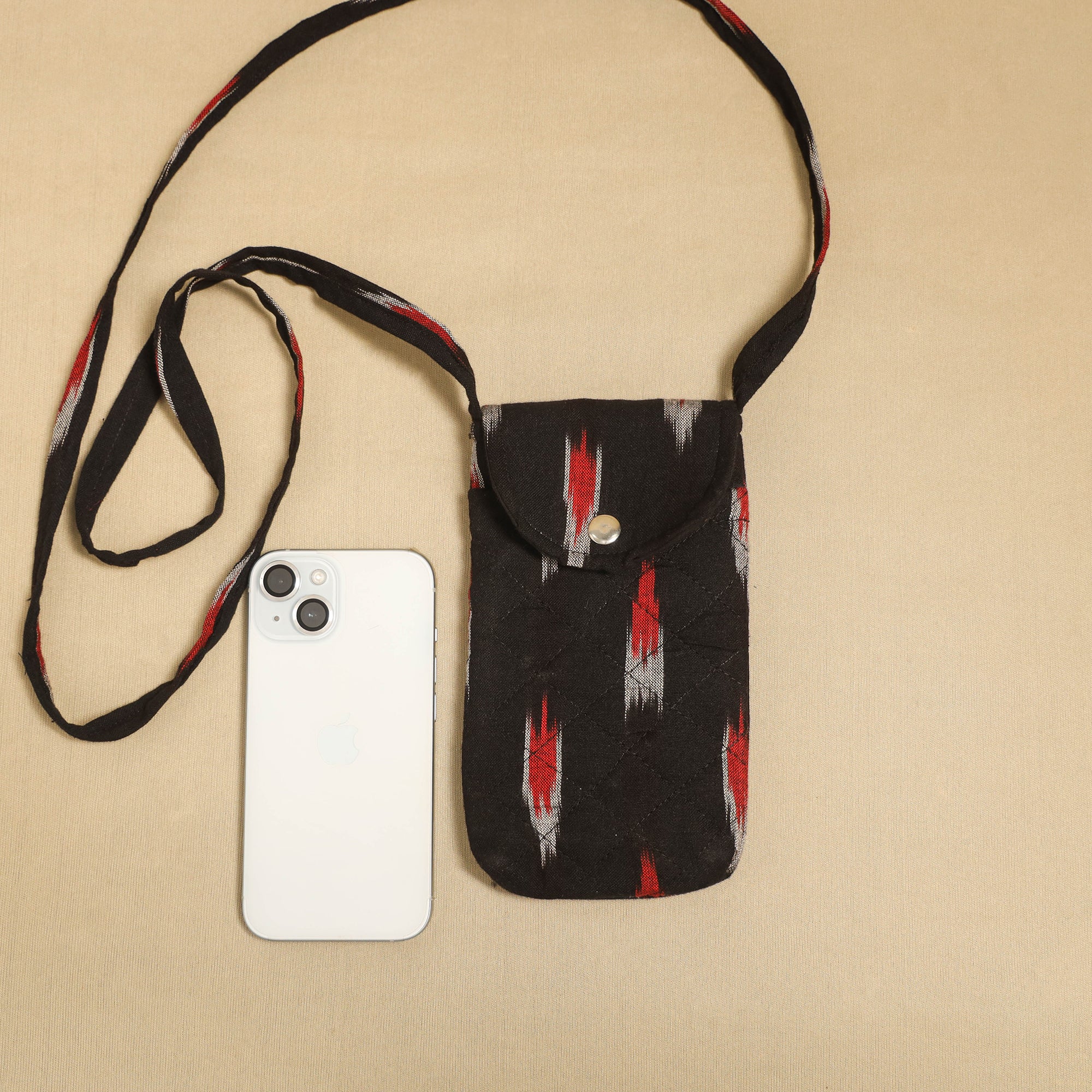 Multicolor - Kutch Node Hand Embroidered Sling Dori Mobile Pouch 104