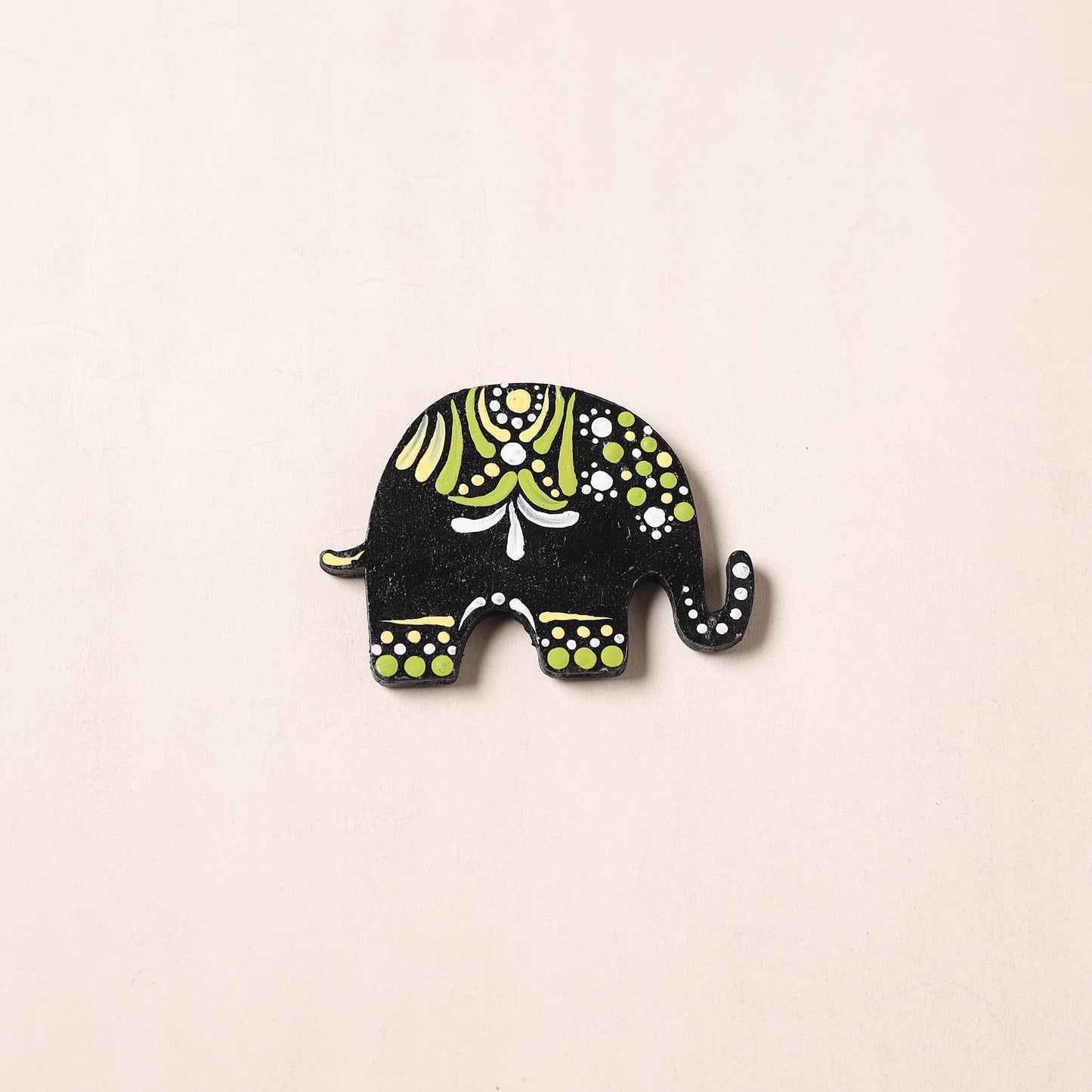 Multicolor - Elephant Handpainted Mandala Art Wooden Fridge Magnet 40
