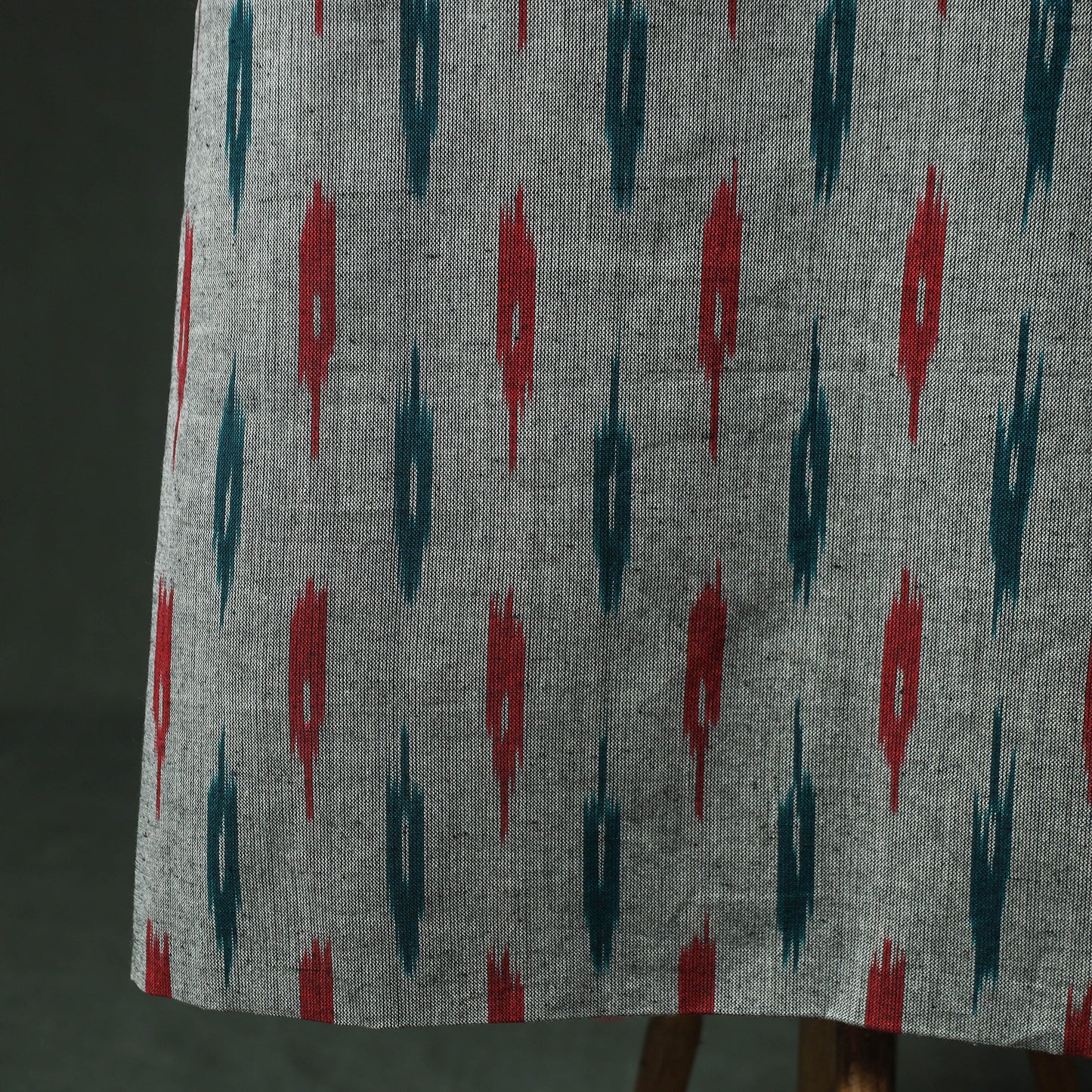 Pochampally Ikat Weave Cotton 2pc Unstitched Dress Material Kurta Set 07