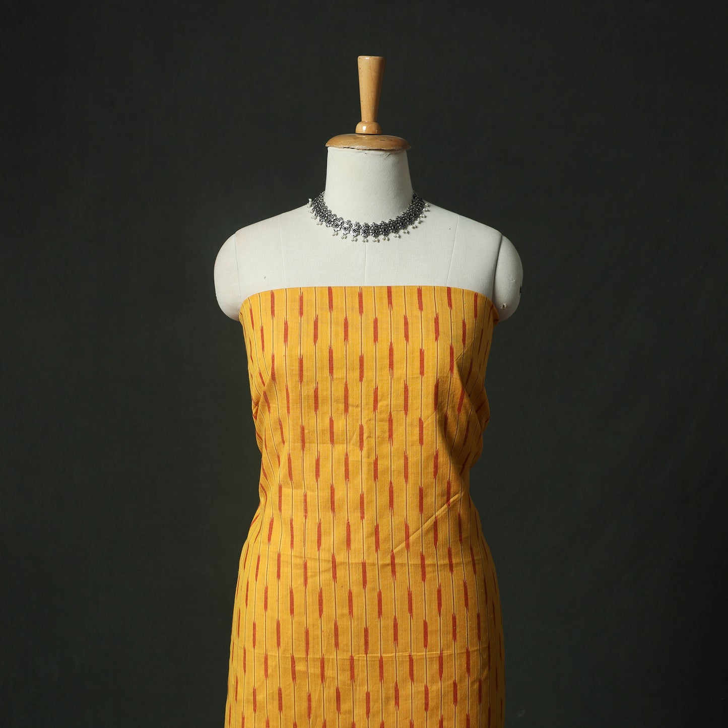 Pochampally Ikat Weave Cotton 2pc Unstitched Dress Material Kurta Set 17