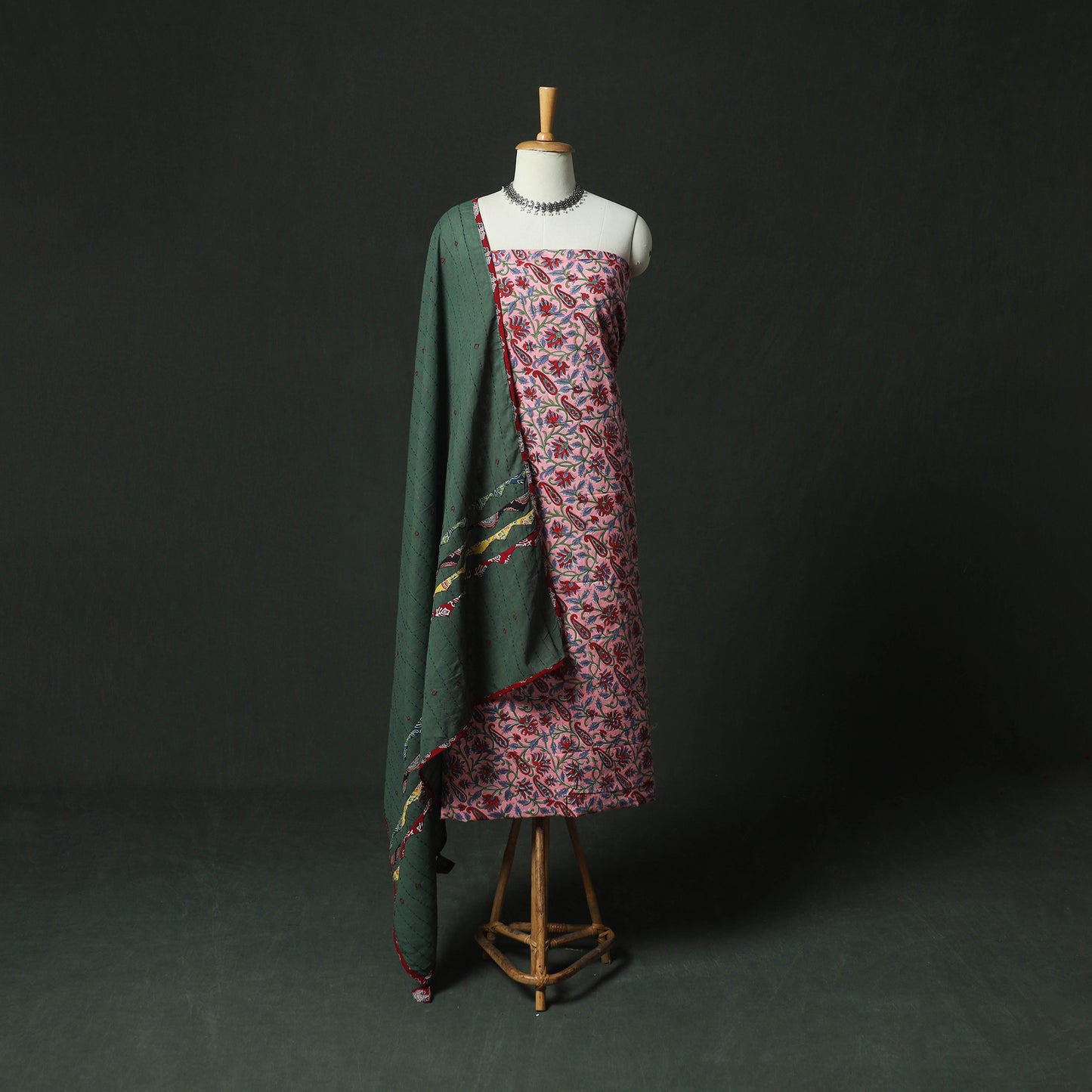 Sanganeri Hand Block Print Cotton 2pc Unstitched Dress Material Kurta Set 20