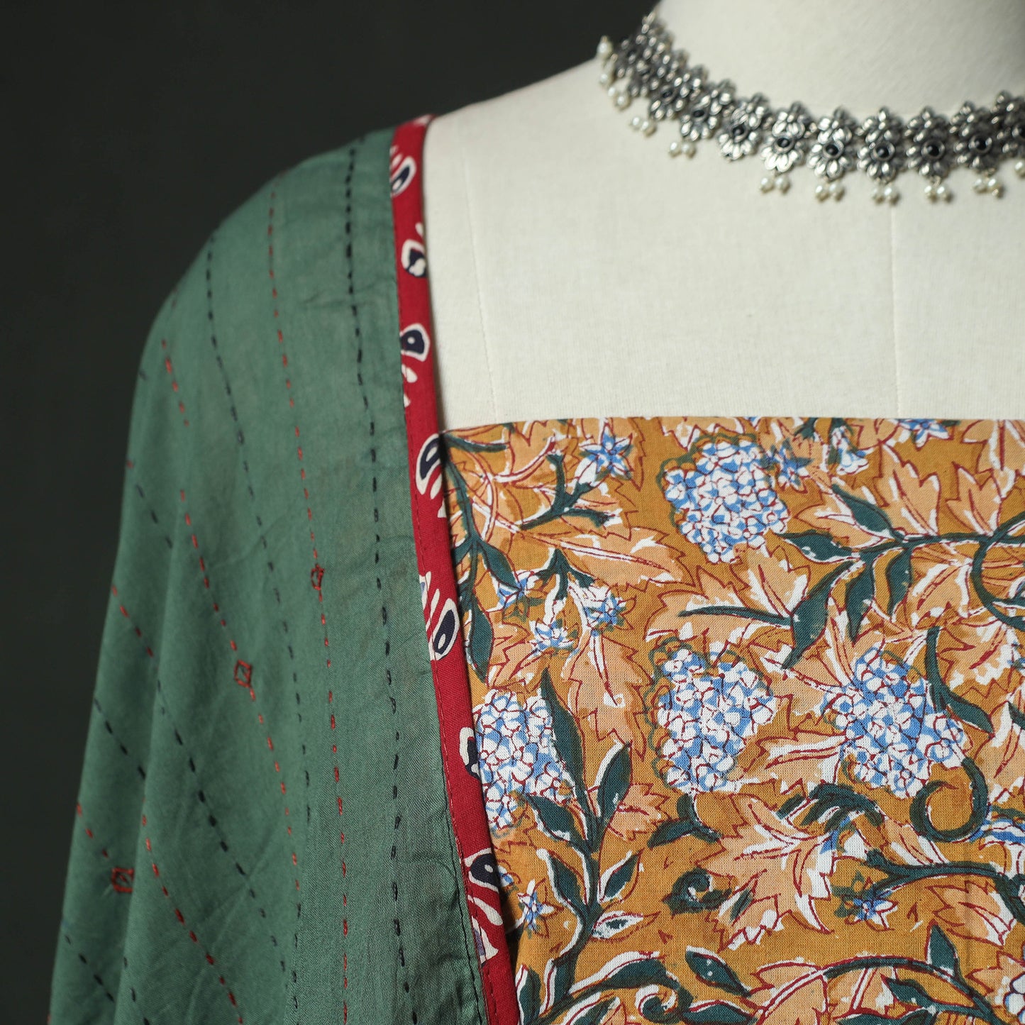 Sanganeri Hand Block Print Cotton 2pc Unstitched Dress Material Kurta Set 25