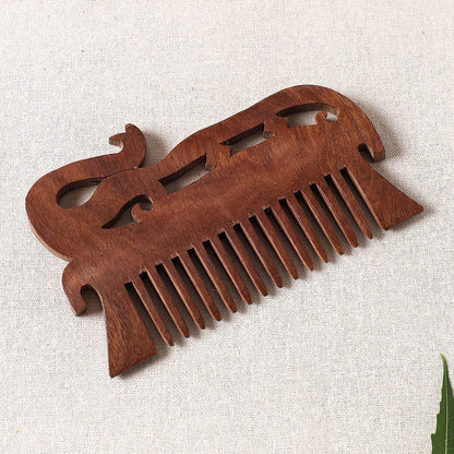 Bijnor Hand Carved Sheesham Wood Comb (Medium)