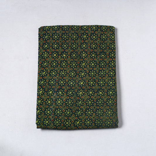Green - Ajrakh Block Printed Cotton Precut Fabric (1.4 meter) 41