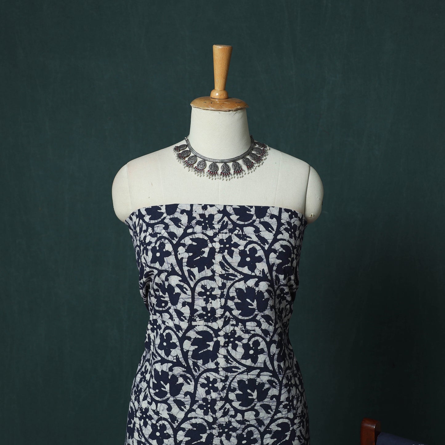 Kutch Hand Block Batik Print Cotton 3pc Unstitched Dress Material Suit Set 18