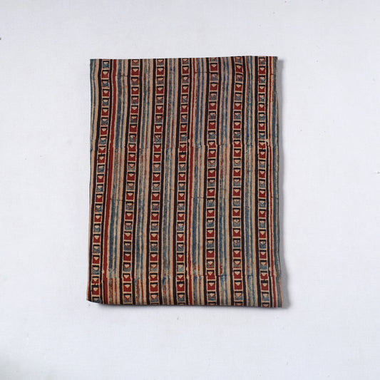 Multicolor - Ajrakh Block Printed Cotton Precut Fabric (1.4 meter) 43