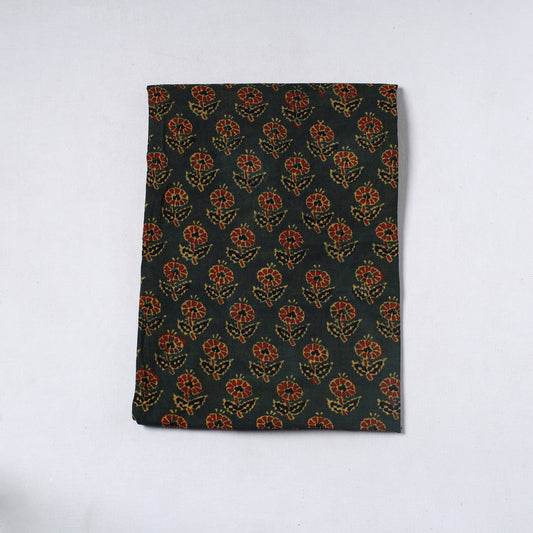 Green - Ajrakh Block Printed Cotton Precut Fabric (1 meter) 47