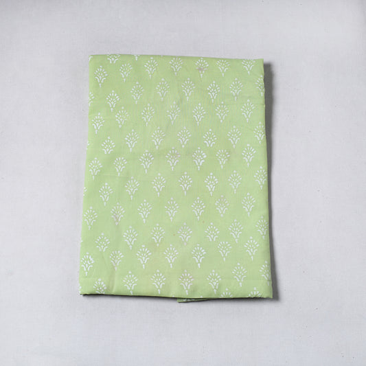 Green - Sanganeri Block Printed Cotton Precut Fabric 53