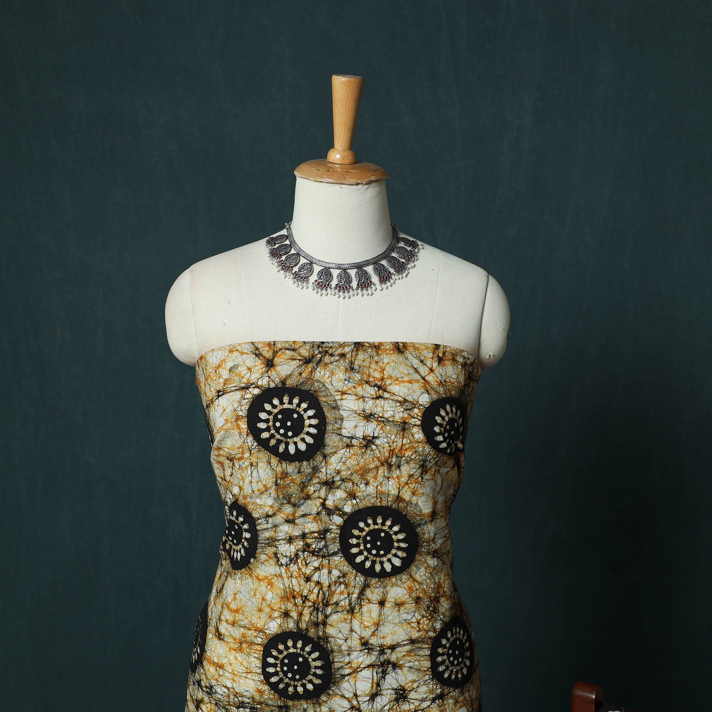 Kutch Hand Block Batik Print Cotton 3pc Unstitched Dress Material Suit Set 22