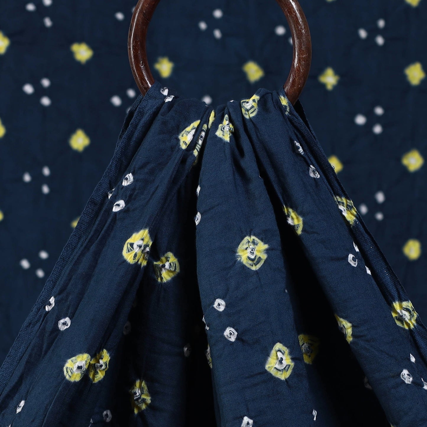Blue - Kutch Tie-Dye Cotton Bandhani Fabric 05