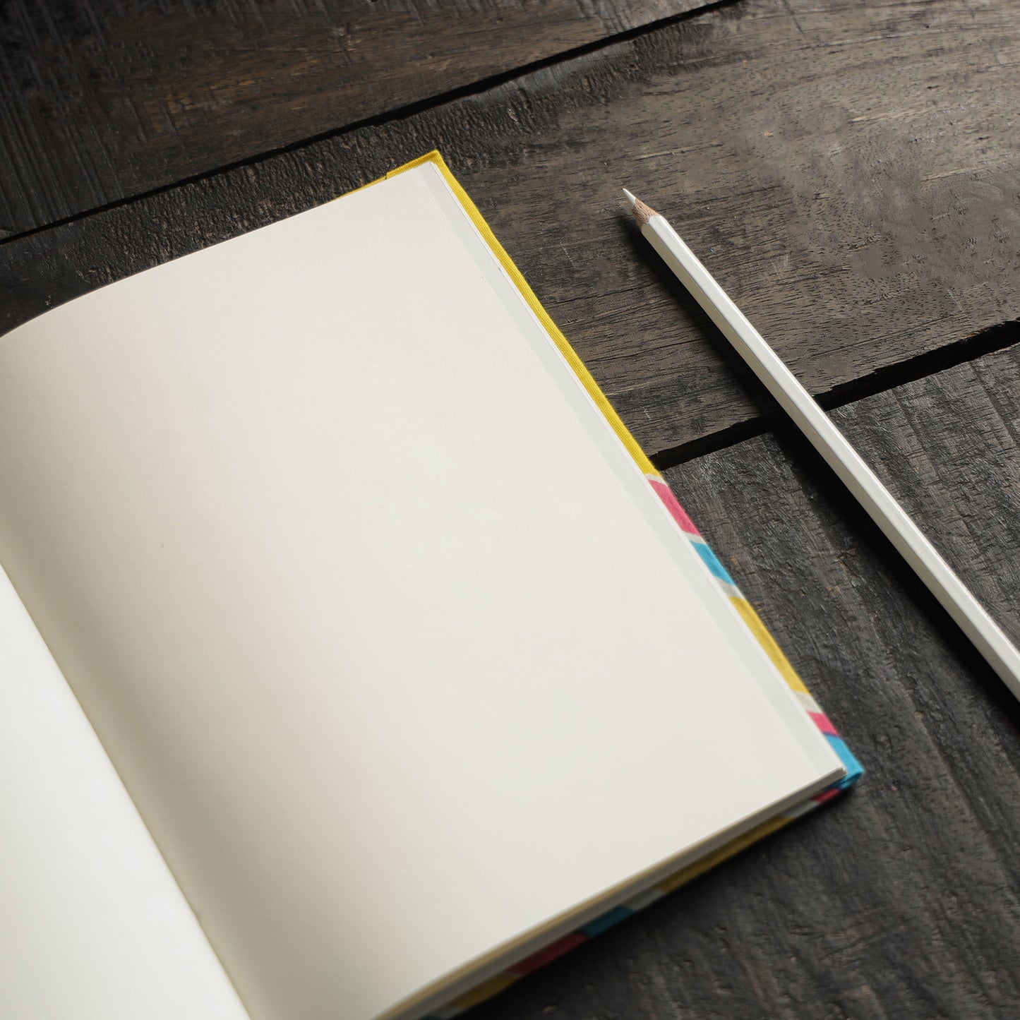 Yellow - handmade quilted applique work notebook 05