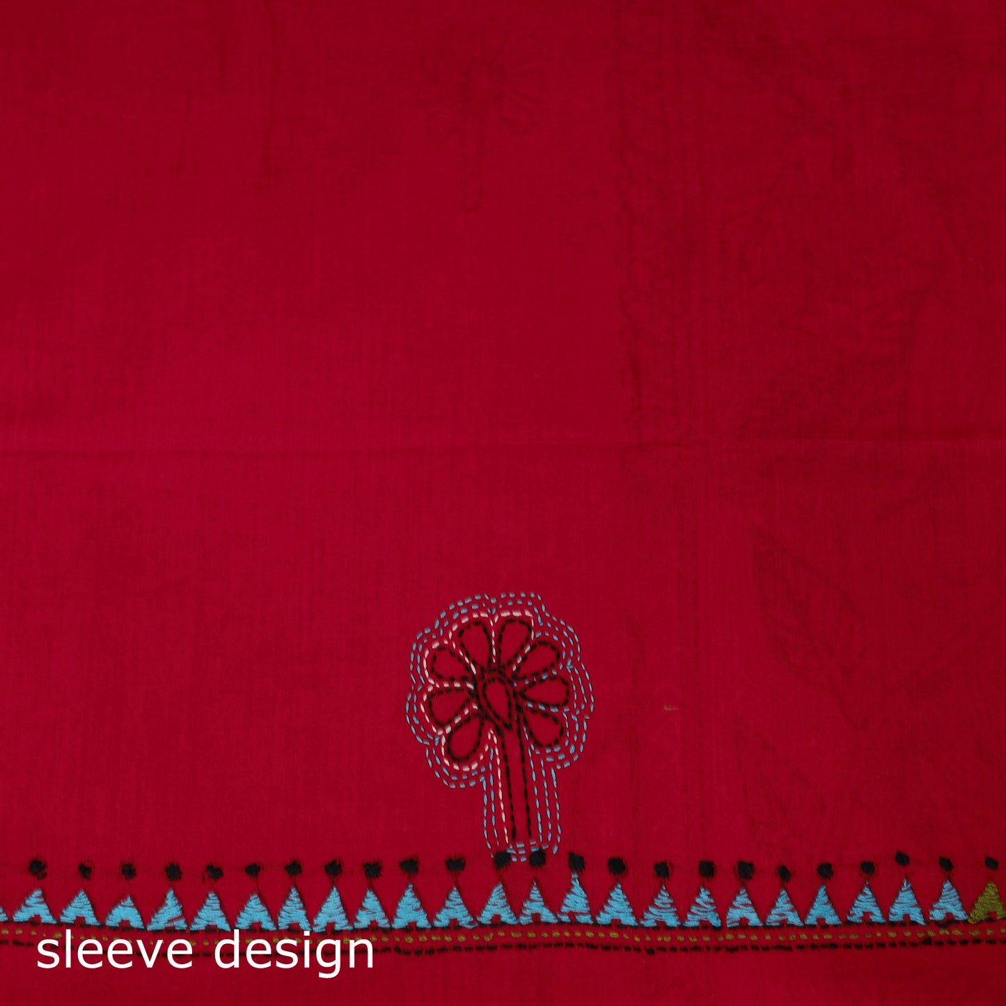 Bengal Kantha Hand Embroidered Unstitched Kurta Material (2.8M) 22