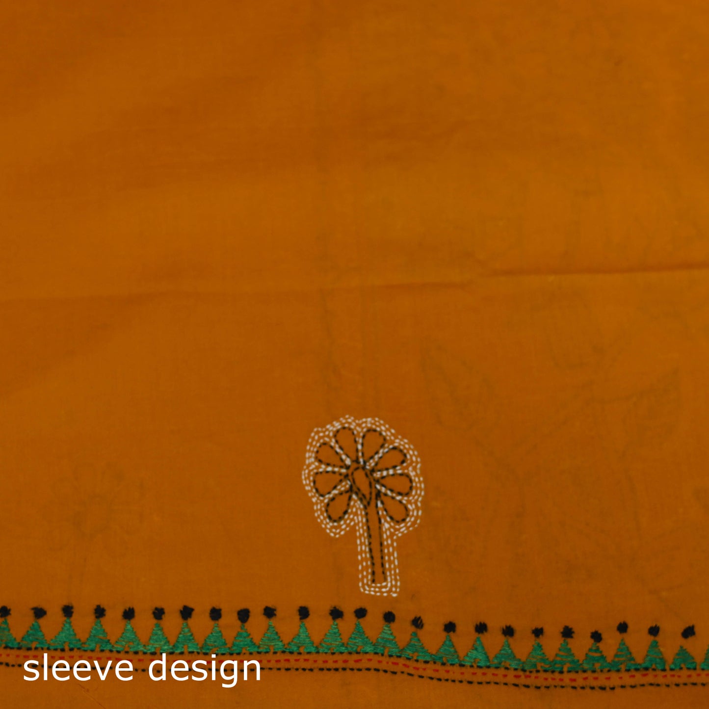 Bengal Kantha Hand Embroidered Unstitched Kurta Material (2.85M) 23