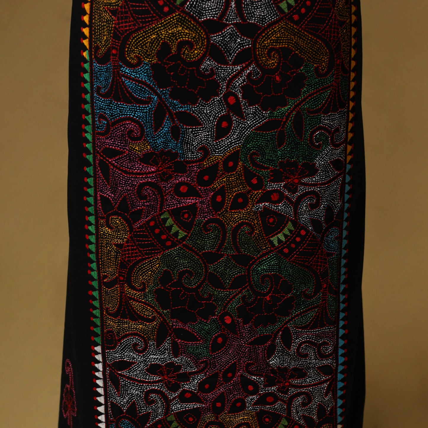 Bengal Kantha Hand Embroidered Unstitched Kurta Material (2.8M) 25